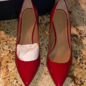 Red Calvin Klein heels